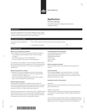 VAT Refund Application for Non-Dutch Entrepreneurs