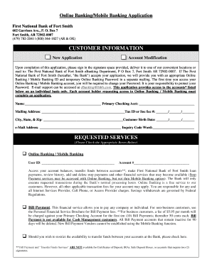 First National Bank Online Banking Application