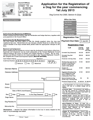 Dog Registration Form
