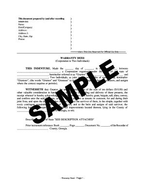 Warranty Deed Corporation to Two Individuals
