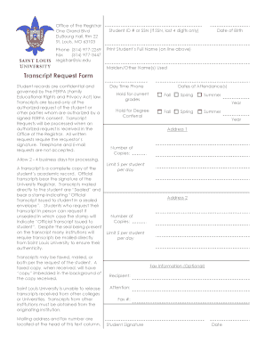 Transcript Request Form