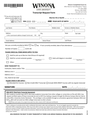 Transcript Request Form