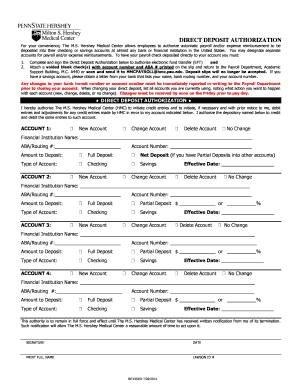 Direct Deposit Authorization Form
