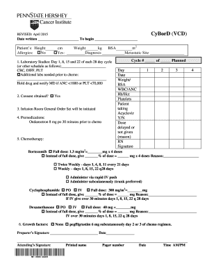 Bortezomib and Cyclophosphamide Chemotherapy Protocol