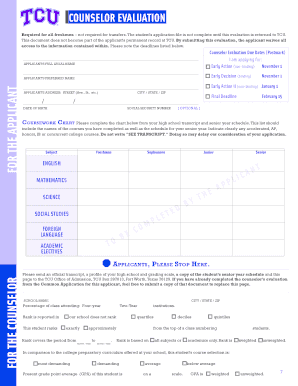 TCU Undergraduate Application Form