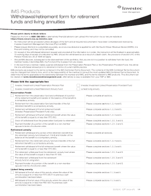 Investec Withdrawal/Retirement Form