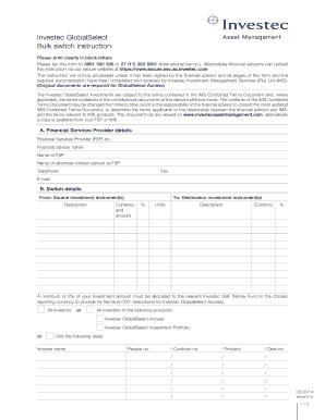 Investec GlobalSelect Bulk Switch Instruction