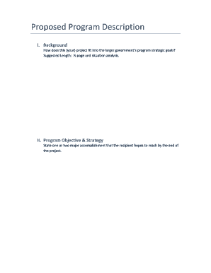 Government Program Proposal Template
