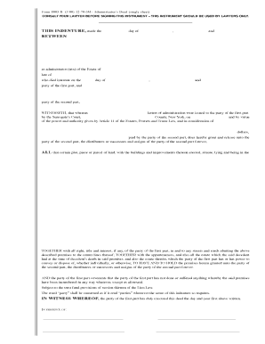 Administrator's Deed Form 8005-B