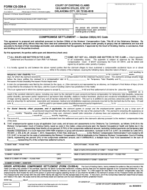 Oklahoma Workers' Compensation Compromise Settlement Form