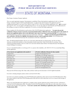 Low Income Energy Assistance Program Application