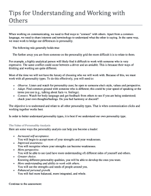 Self-Assessment of Social Styles