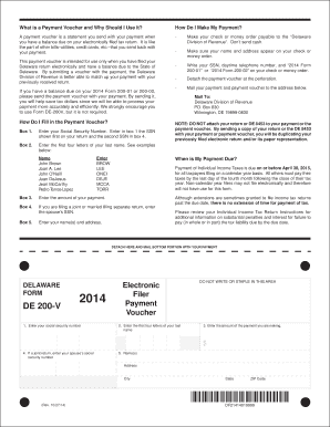 Delaware Payment Voucher