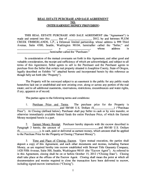 Real Estate Purchase and Sale Agreement