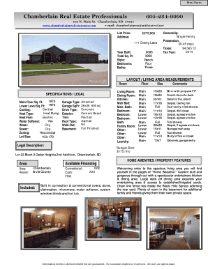 Residential Property Listing Form
