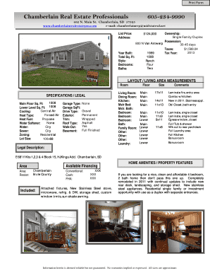 Real Estate Property Listing Form