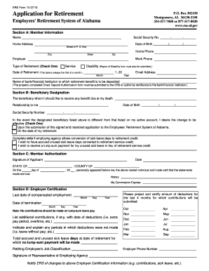 Alabama Retirement Application Packet