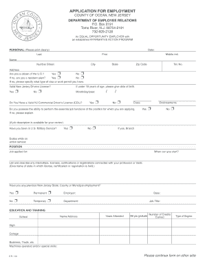 Application for Employment