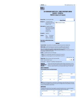 Form BE-10A 2014 Benchmark Survey