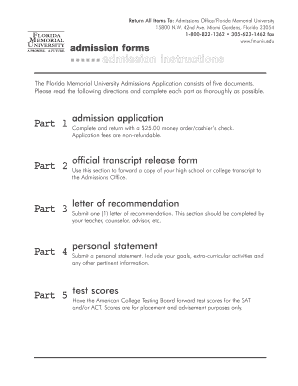 Florida Memorial University Admission Application