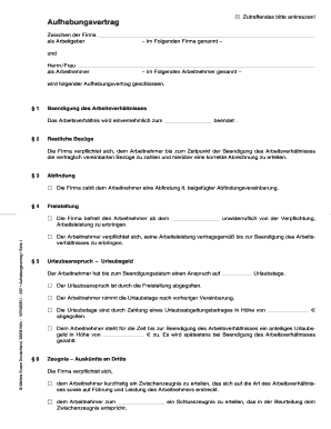 Aufhebungsvertrag