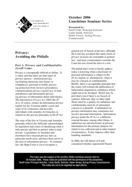 Privacy. Privacy is conceptually difficult to define. This paper examines several pieces of legislation that provides individuals with remedies for breaches and tighten privacy safeguards at the workplace, and addresses some pitfalls
