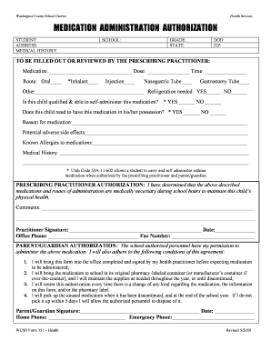 Medication Administration Authorization