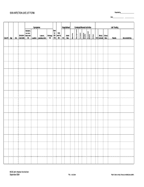 Skin Infection Line List Form
