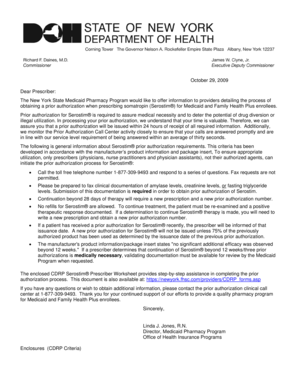 New York State Medicaid Serostim Prior Authorization Form