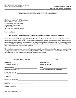 New York Medicaid Surcharge Withholding Form
