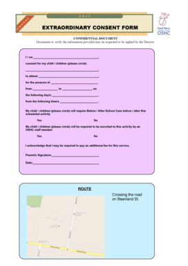 Child Activity Consent Form