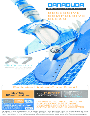 Baracuda X7 Quattro Pool Cleaner Rebate Form