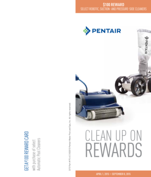 Pentair Pool Cleaner Rebate Form