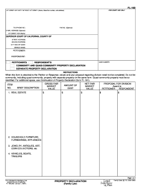California Community and Separate Property Declaration