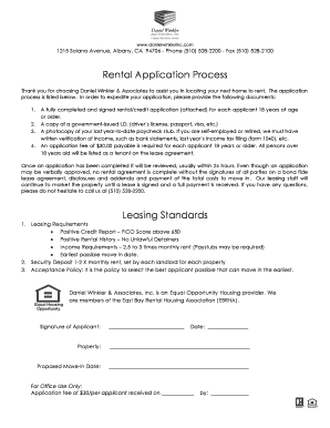 Rental Application Form