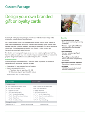 Design your own branded gift or loyalty cards