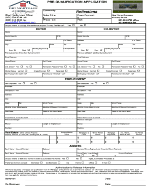 Mortgage Pre-Qualification Application