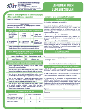 Australian Student Enrolment Form