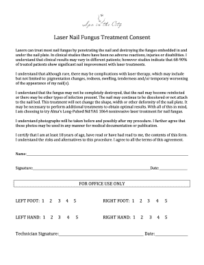 Laser Nail Fungus Treatment Consent Form
