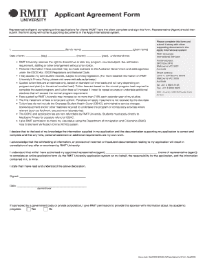 Applicant Agreement Form