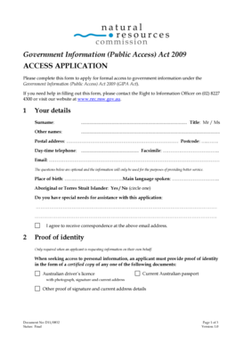 GIPA Act Access Application Form