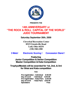 14th ANNIVERSARY OF - ohiojudo