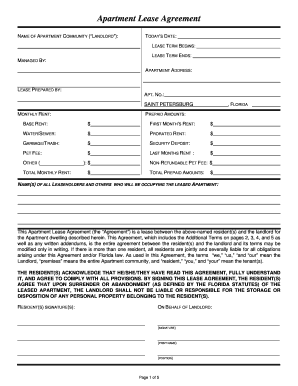 Apartment Lease Agreement