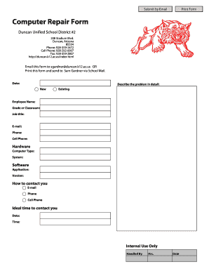 Computer Repair Form