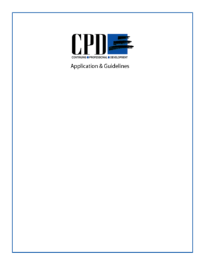 CPD Application Form