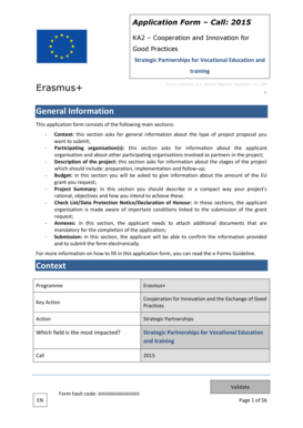 Erasmus+ Strategic Partnerships Application Form