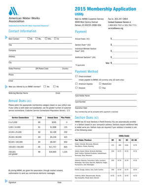 AWWA Membership Application Form