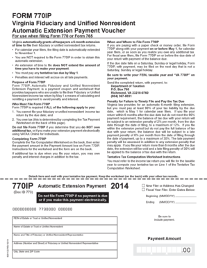 Virginia Fiduciary and Unified Nonresident Automatic Extension Payment Voucher
