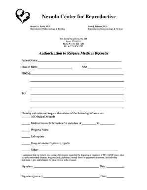 Authorization to Release Medical Records