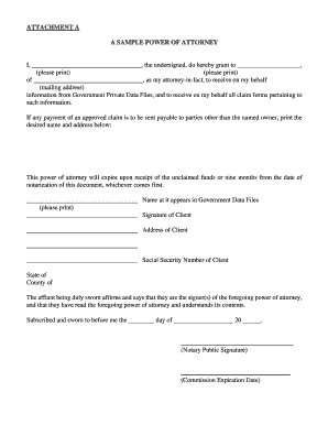 Sample Power of Attorney
